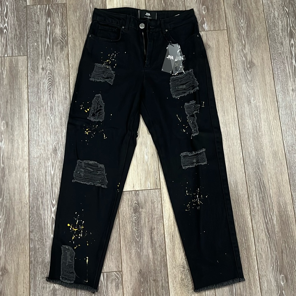 Paint splattered jeans
